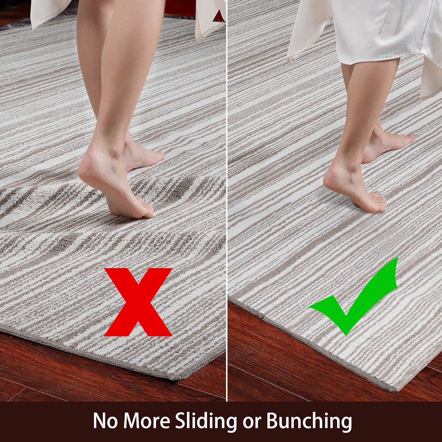 Veken Non-Slip Rug Pad Gripper 8 x 10 Ft Extra Thick Pad for Hard Surface Floors, Keep Your Rugs Safe and in Place: Furniture & Decor
