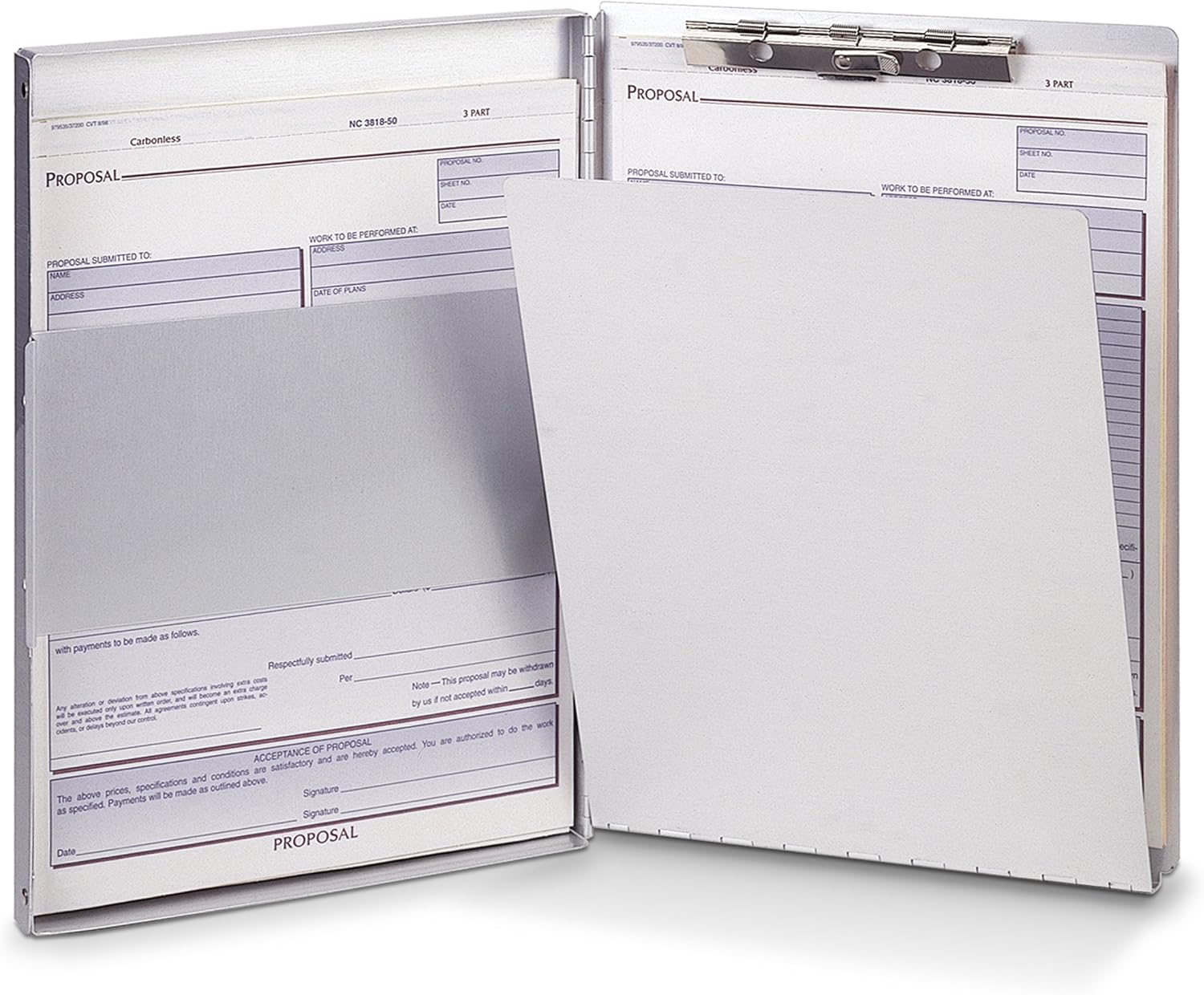 Officemate Side Loading Aluminum Form Holder for Forms 5 2/3 x 9 1/2 Inches, 30 Form Capacity, Silver (83202) : Office Products