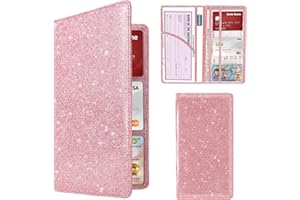 Dalueery.H Car Registration and Insurance Holder Registration and Insurance Card Holder Car Essentials for Women Car Insurance and Registration Card Holder Men Pink Car Essentials (Bling Pink)