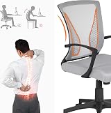 Yaheetech Adjustable Desk Chair Ergonomic Mesh Chair with Lumbar Support view 4