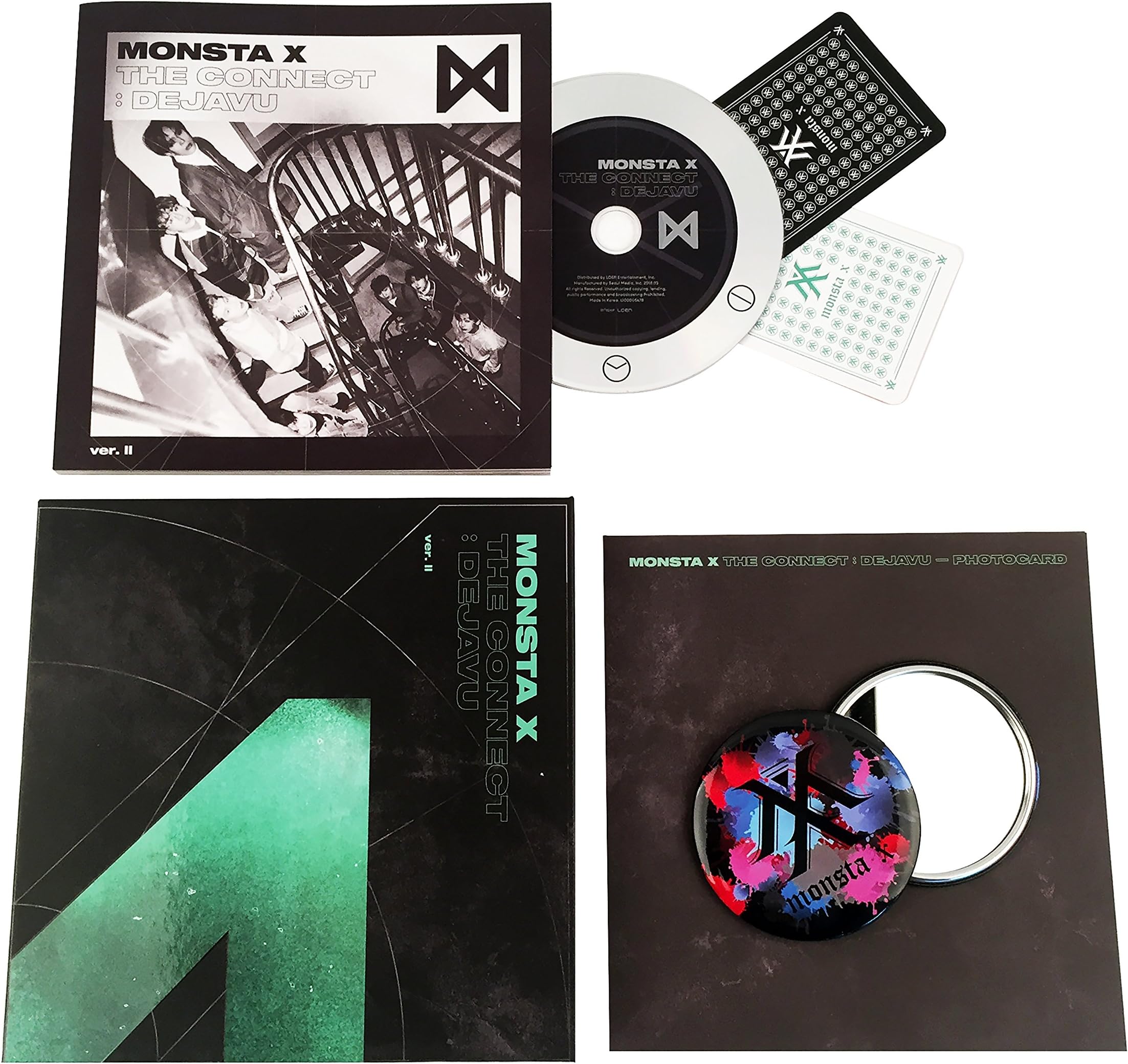 MONSTA X Album - THE CONNECT : DEJAVU [ Ver. II ] CD + Booklet + 2 Photocards + FREE GIFT / K-POP Sealed