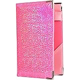 Server Book Organizer With Zipper Pocket, Fintie PU Leather Restaurant Guest Check Presenters Card Holder For Waitress Waiter Bartender Composition Purple