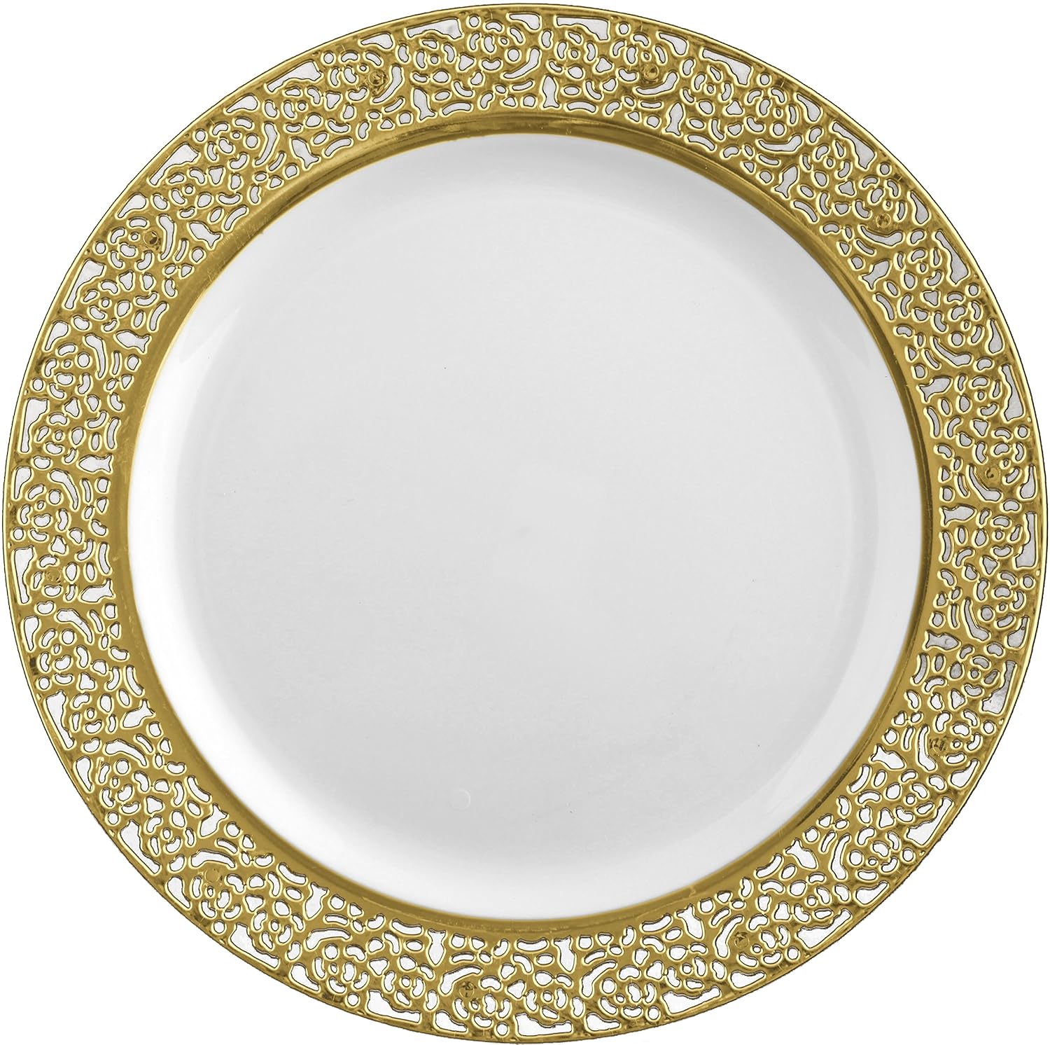 Decor Elegant Disposable Plastic Premium Dinner Plates Inspiration Gold