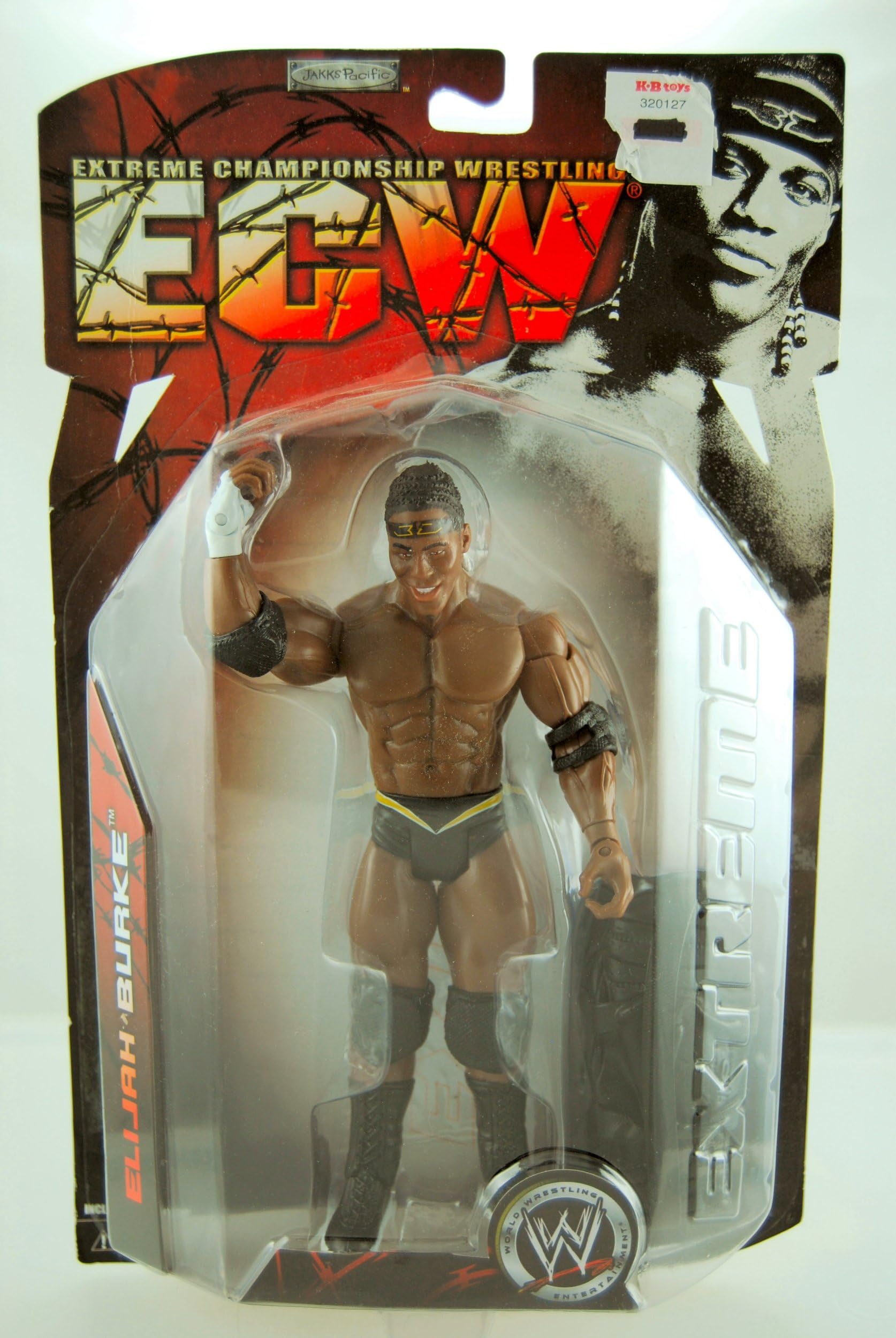 ECW WWE 2007 - Extreme Championship Wrestling - Elijah Burke Action Figure - w/ Gym Bag - Series 2 - Limited Edition - Collectible