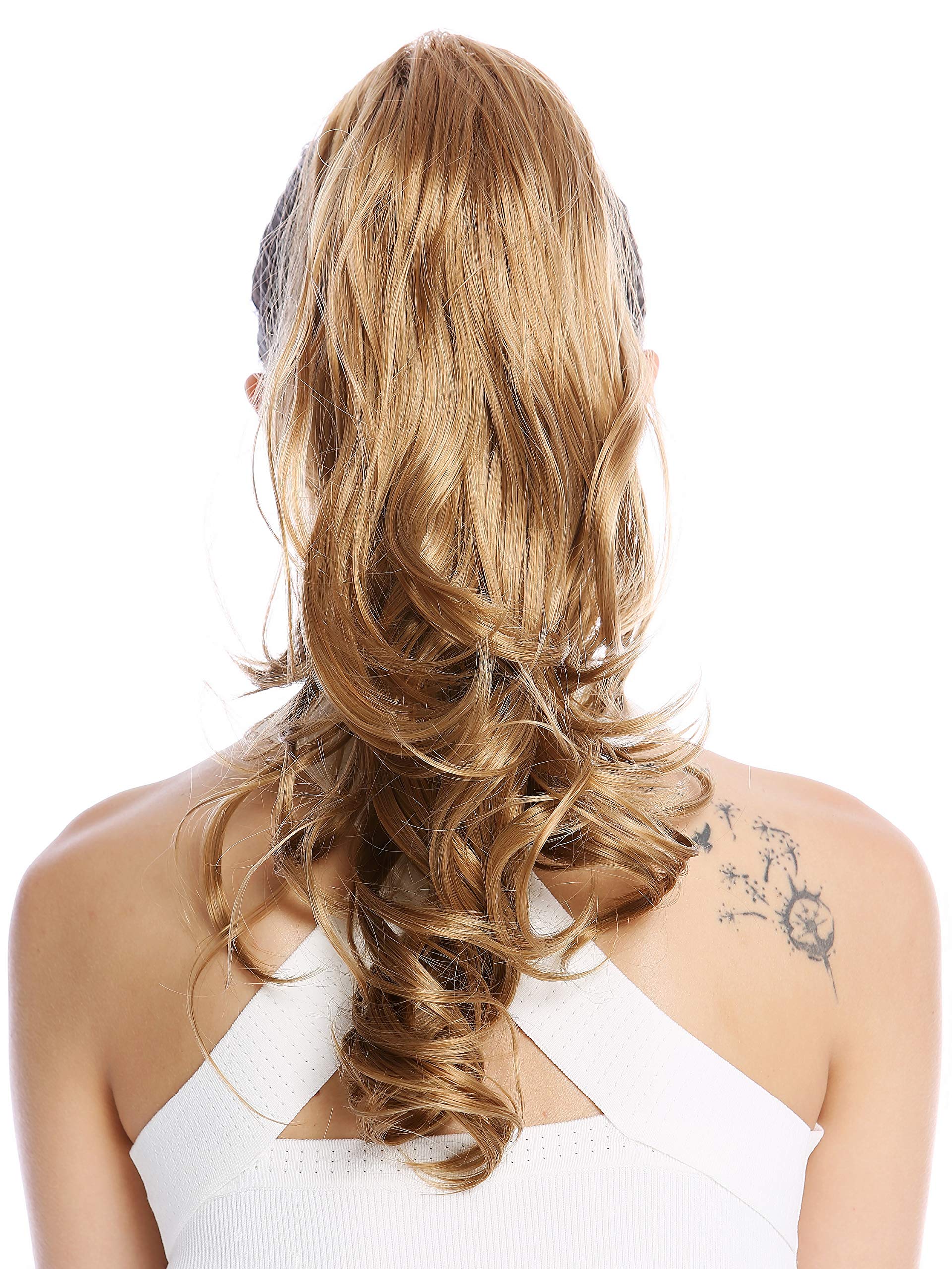 WIG ME UP - MKB-30-V-19 Ponytail Hairpiece Extensions optional Combs & Clamp long wavy slightly curled dark blond 17inch โ image 1