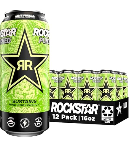 Amazon.com : Rockstar Punched Energy Drink, Pineapple, 16 Fl Oz Cans (Pack  of 12) : Grocery & Gourmet Food