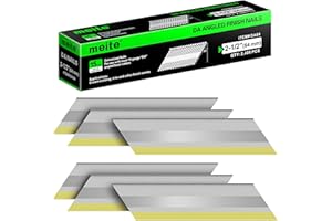 meite 15 Gauge Finish Nails 2-1/2 Inch 34 Degree Angled Nails for Pneumatic Electric Finish Nailer Gun, Galvanized No-Rust Fi