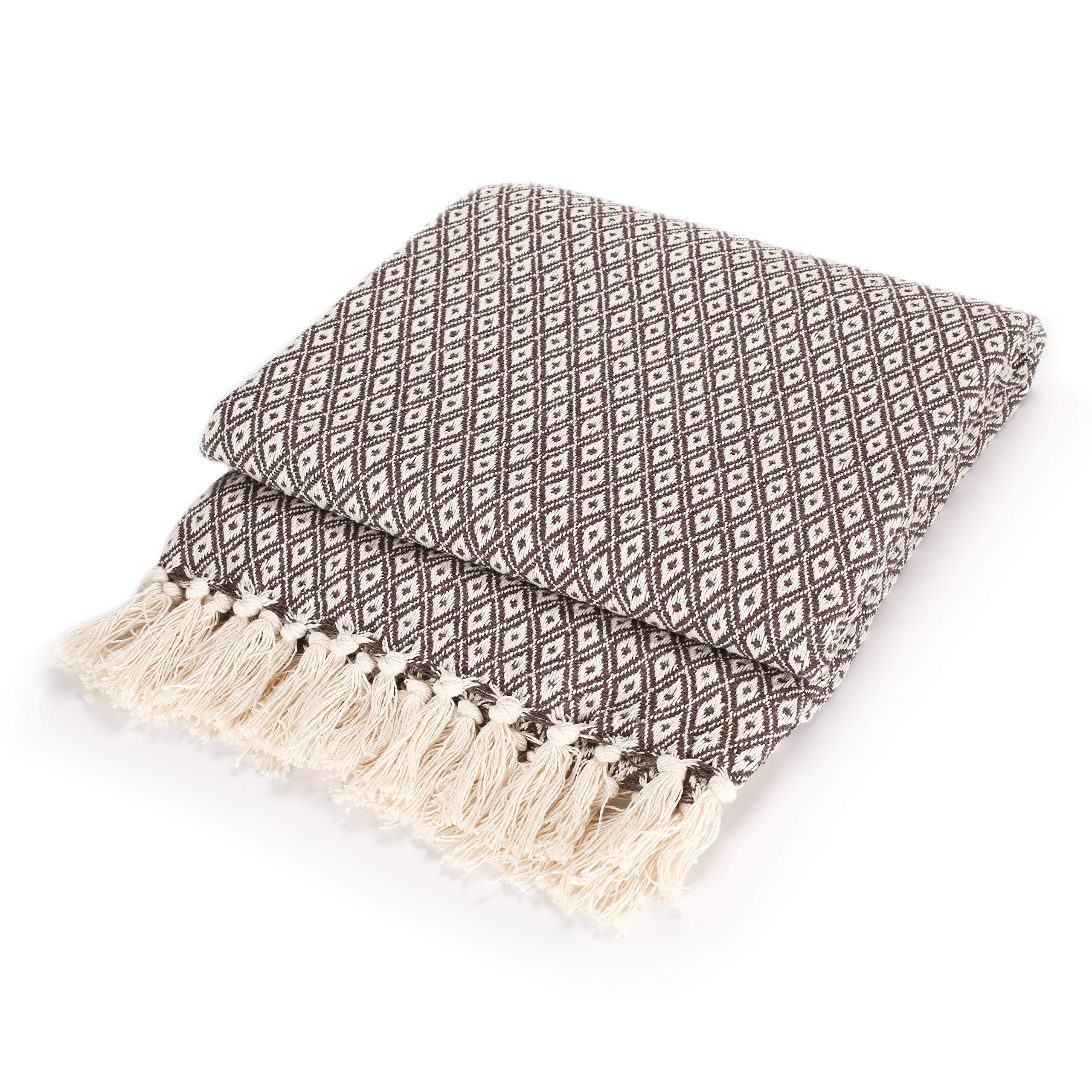 EHC Throws for Sofas Large Brown, Throws for Beds Double Covers for sofa 2-Seater Sofa, 150 x 200 cm