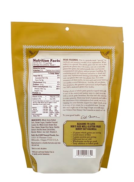 BOB’S RED MILL GLUTEN FREE HONEY OAT GRANOLA, 12 OZ