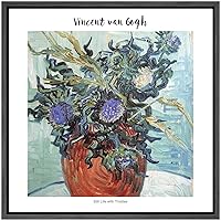 SIGNWIN Framed Canvas Wall Art Still Life with Thistles Master Aritst Van Gogh Oil Painting Impressionism Traditional Scenic Colorful for Living Room, Bedroom, Office - 16