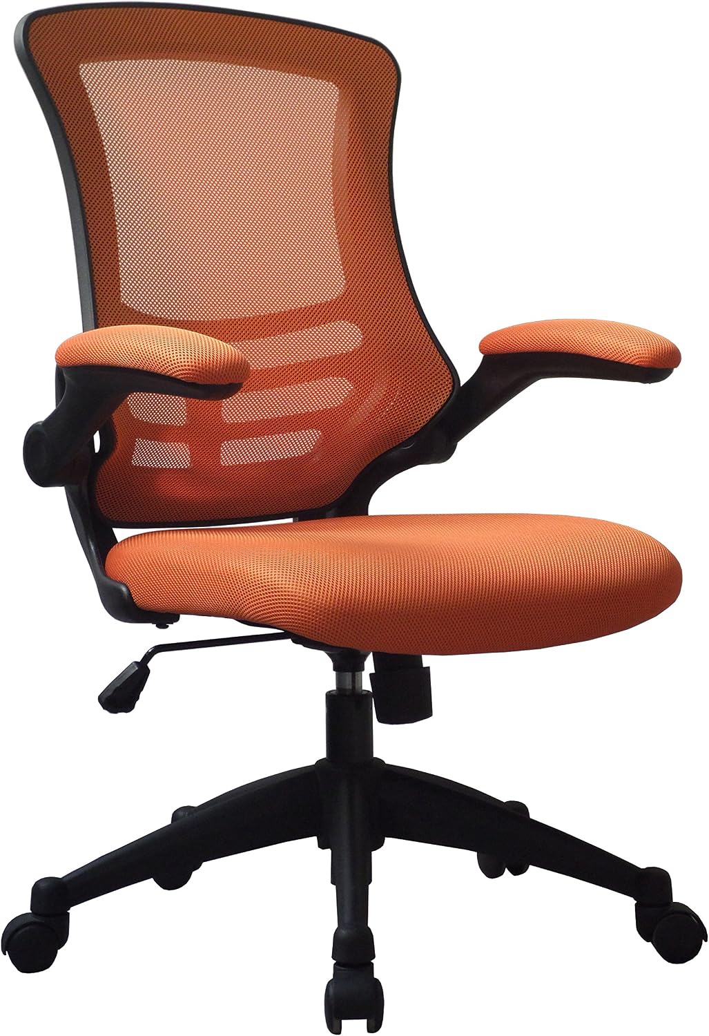Eliza Tinsley Furniture Luna Mesh Chair with Folding Arms - Orange