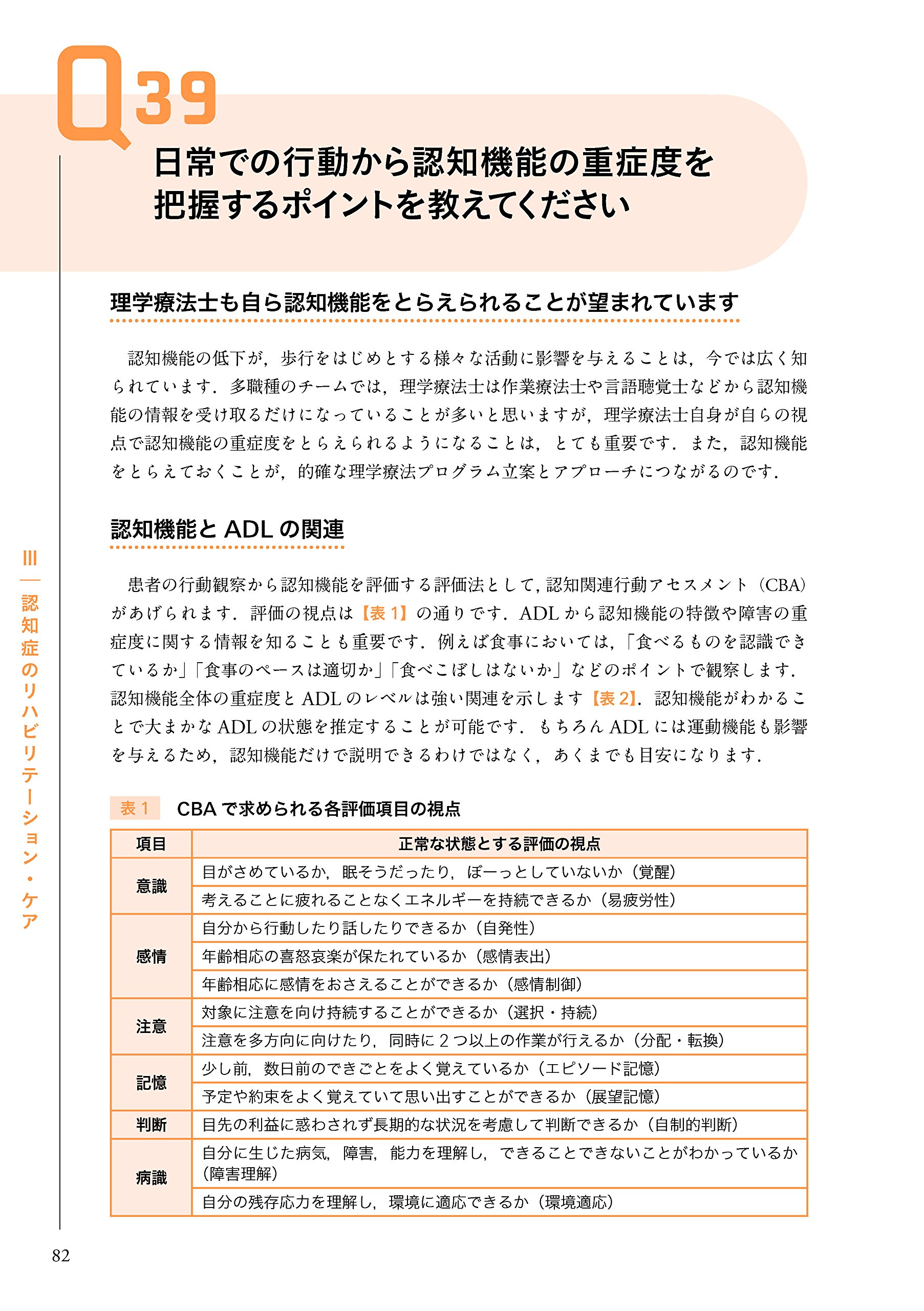 理学療法士のための 知っておきたい 認知症知識q A 9784263265635 Amazon Com Books