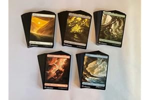 MTG DECKS & MORE 100 Full Art Basic Lands - Magic The Gathering - 20 Swamp, Mountain, Forest, Plains, Island - MTG!