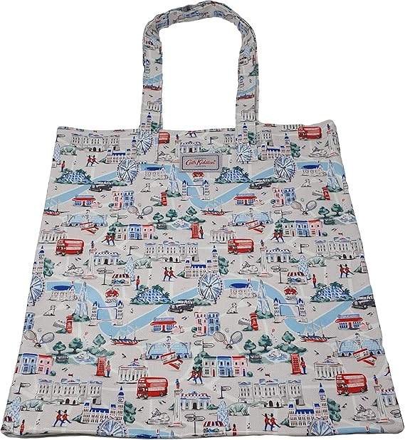 Cath Kidston London Map Book Bag Tote Shopper in Stone Oilcloth Buy