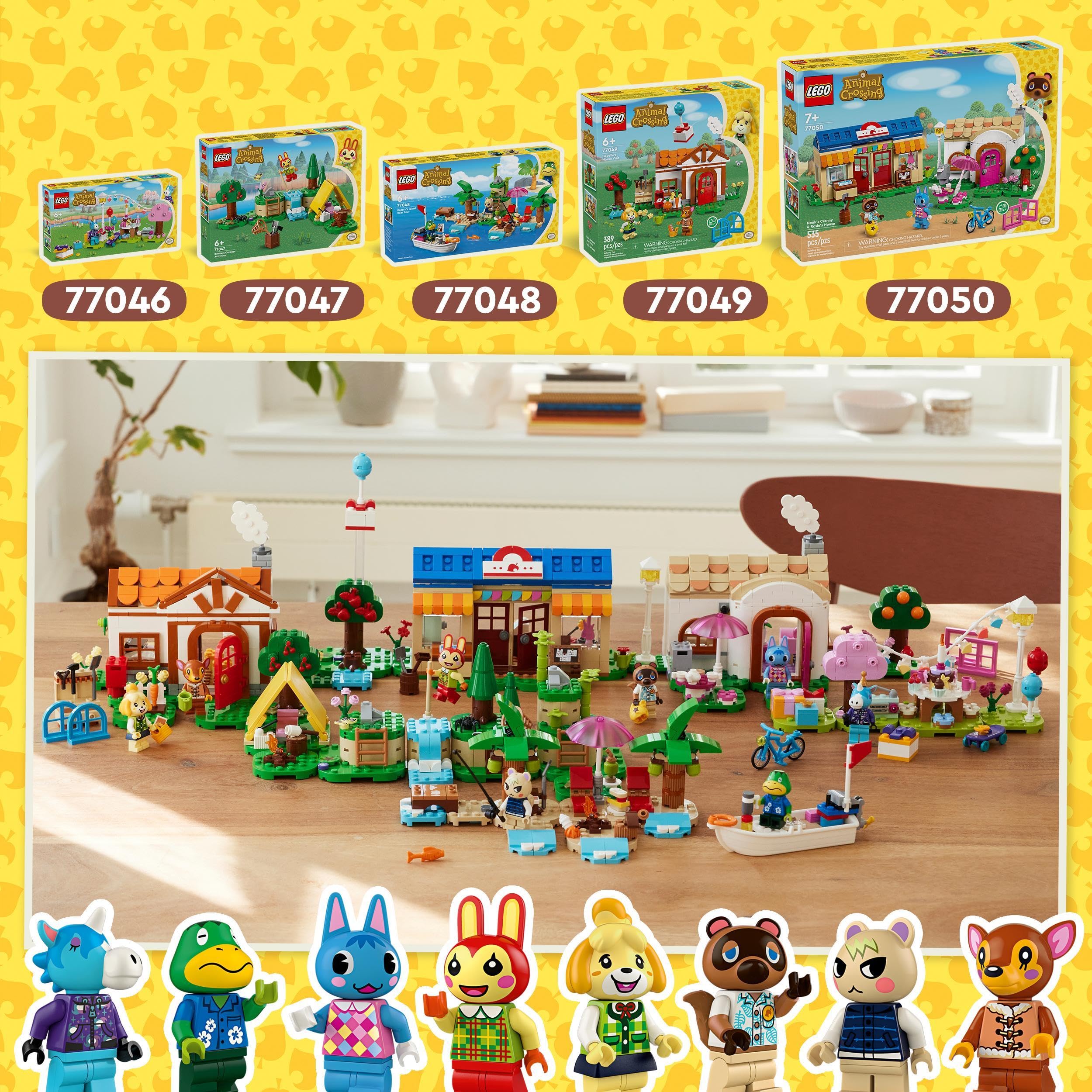 LEGO Animal Crossing Jimmys Geburtstagsparty, kreatives Spielzeug für Kinder, Tiere-Set mit Pferde-Figur aus dem Videospiel, Geschenk für Mädchen und Jungen ab 6 Jahren 77046 6