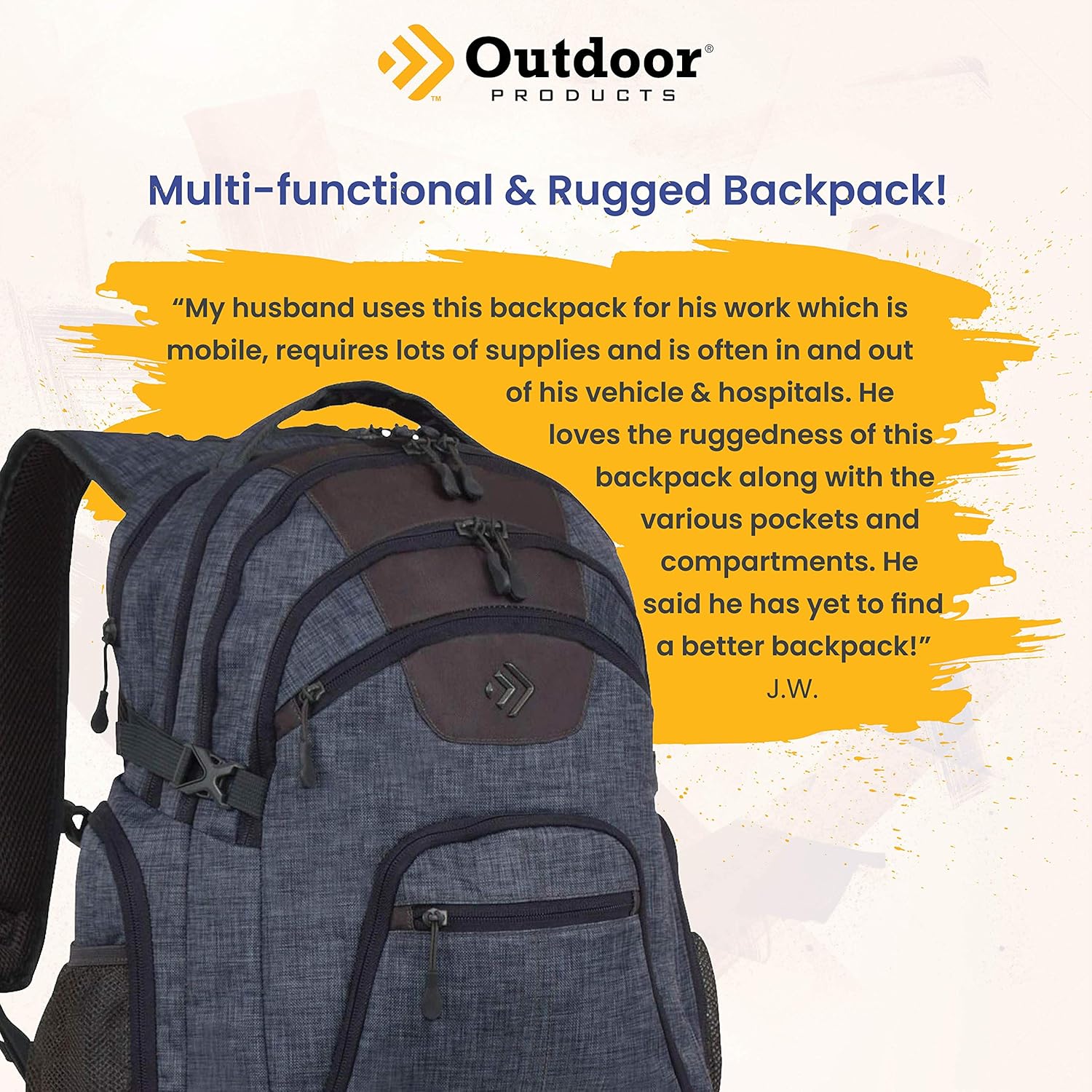 Outdoor Products Module Day Pack, Heathered Print: Sports & Outdoors
