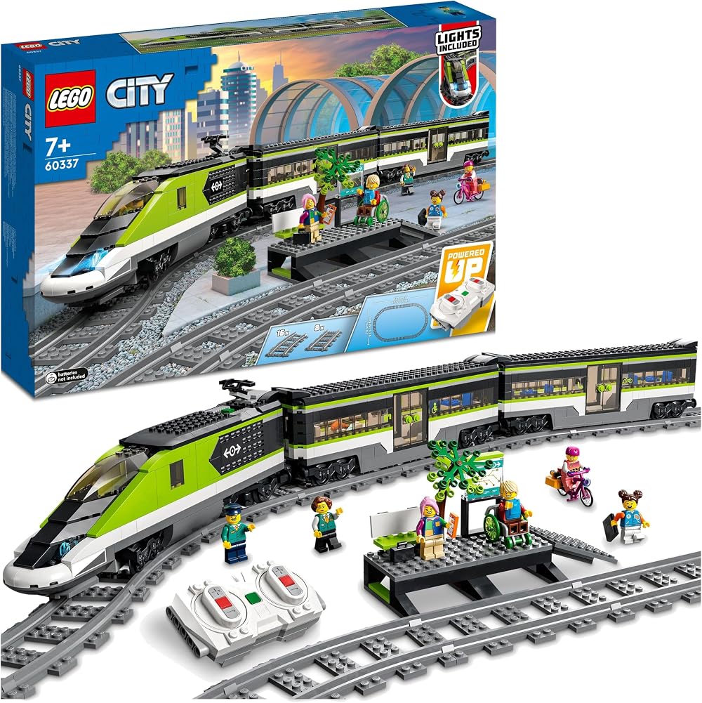 LEGO City Express Passenger Train Set 60337 with Remote Control & 6 Minifigures