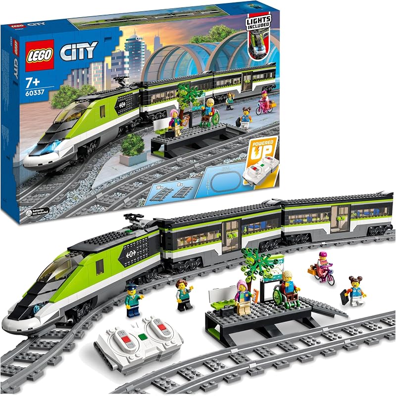 LEGO City Express Passenger Train Set 60337 with Remote Control & 6 Minifigures