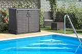Duramax Cedargrain StoreAway 850L Plastic Garden Storage Shed Dark Brown view 3