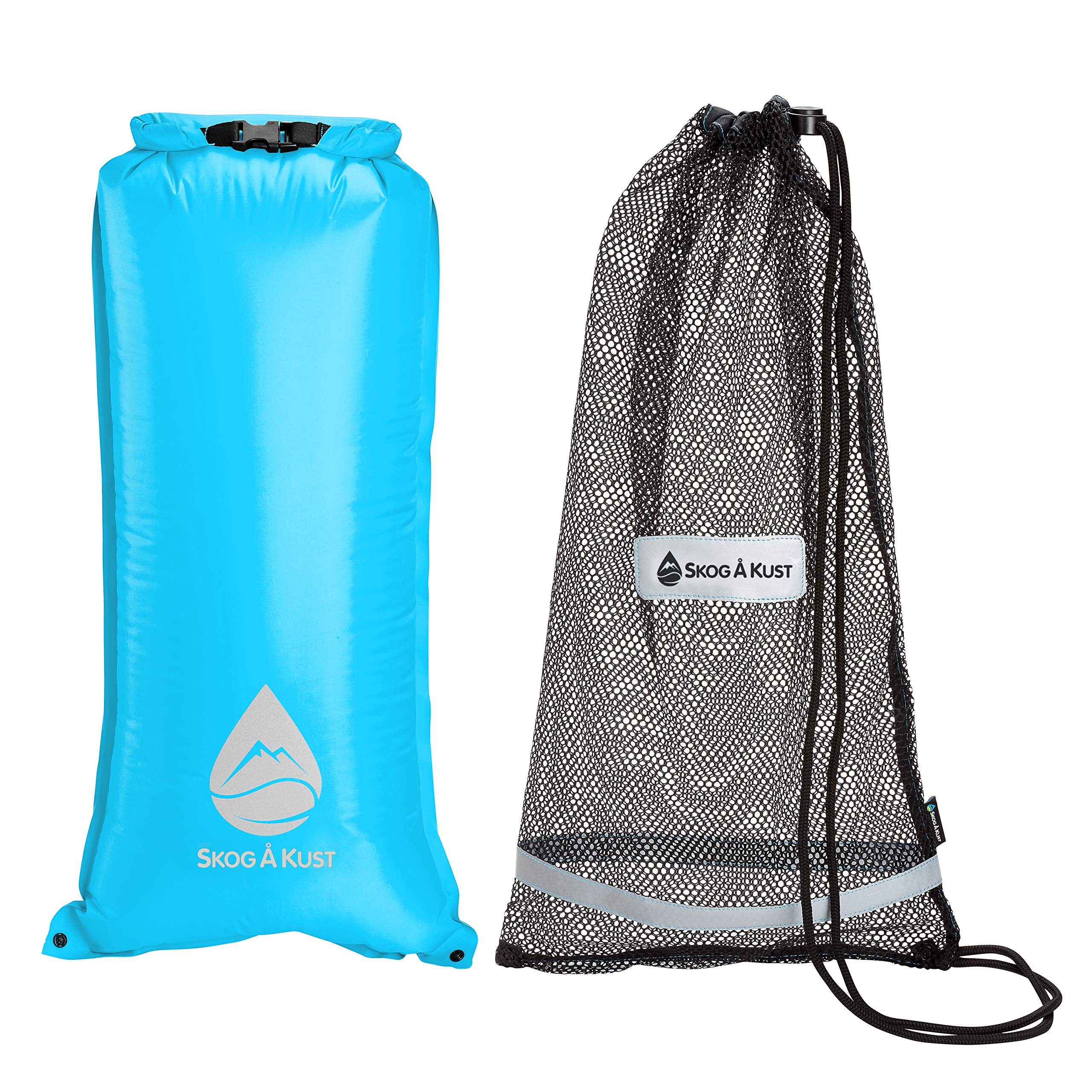 Photo 1 of Skog Å Kust SnorkelSåk 2-in-1 Mesh Snorkel Bag with Removable Interior Waterproof Dry Bag | Blue