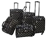 American Flyer Fleur De Lis 5-Piece Spinner Luggage