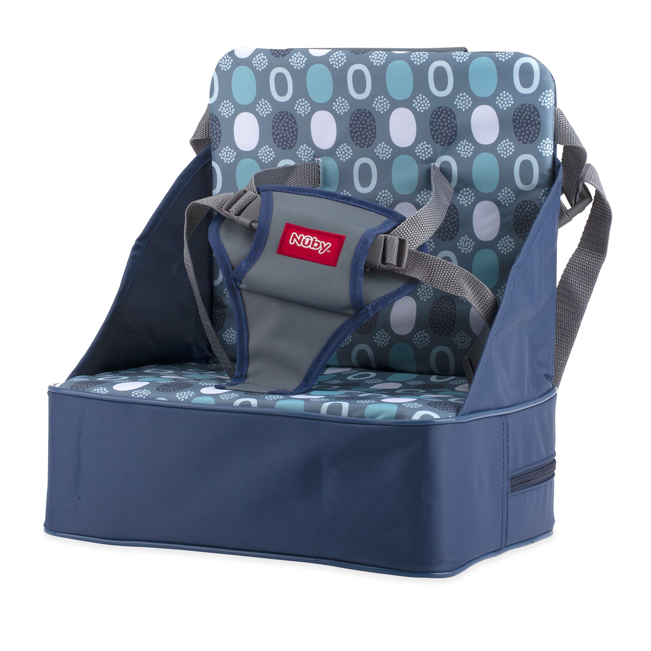 Nuby Easy Go Booster Seat - Travel Booster Seat for Babies and Toddlers - Holds Up to 35 Pounds - 9+ Months - Blue