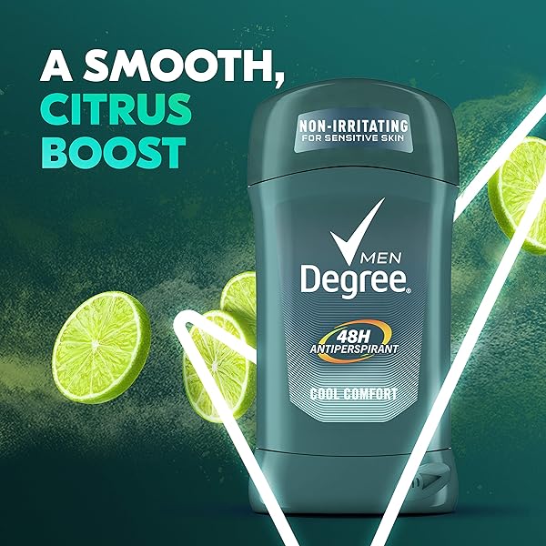 DEGREE MEN ANTIPERSPIRANT DEODORANT STICK COOL COMFORT 48 HOUR PROTECTION NON IRRITATING 2.7 OZ (PACKAGING MAY VARY)