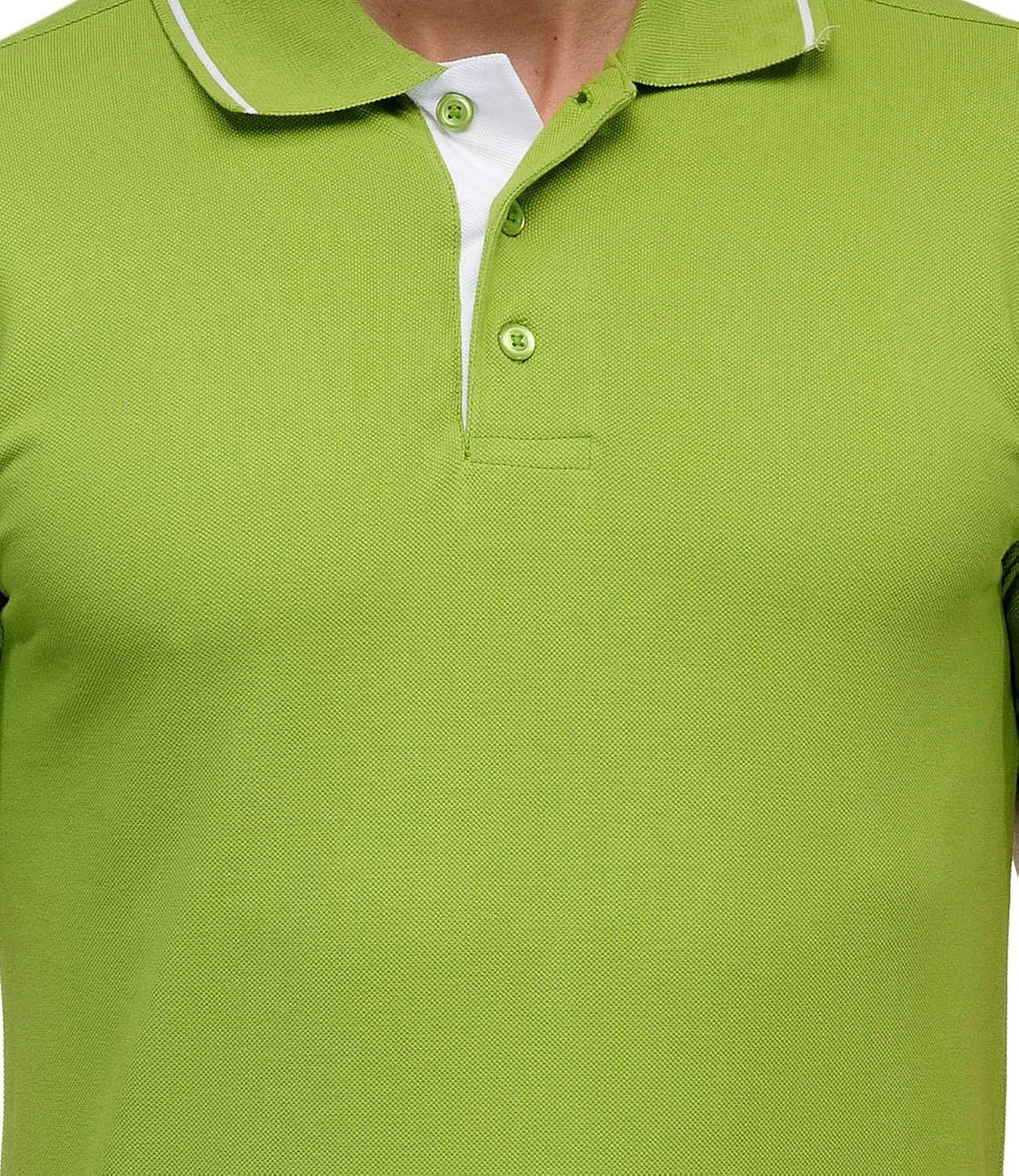 scott men's premium organic cotton polo t-shirt - apple green