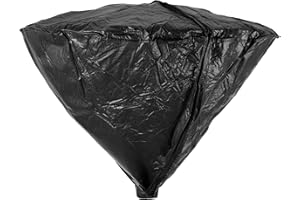 Fire Sense 02054 Outdoor Vinyl Head Cover LPG Patio Heaters Heavy Duty 10 Gauge Felt Lined Waterproof Weather Resistant with 32" Reflectors - Black