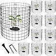 Adnee 10 Packs Wire Plant Protector from Animals - 12" H X 12" D Metal Mesh Plant Cage Covers - Sturdy Garden Bunny Barricades Chicken Wire Cloche for Plants Shrubs Vegetables Flowers