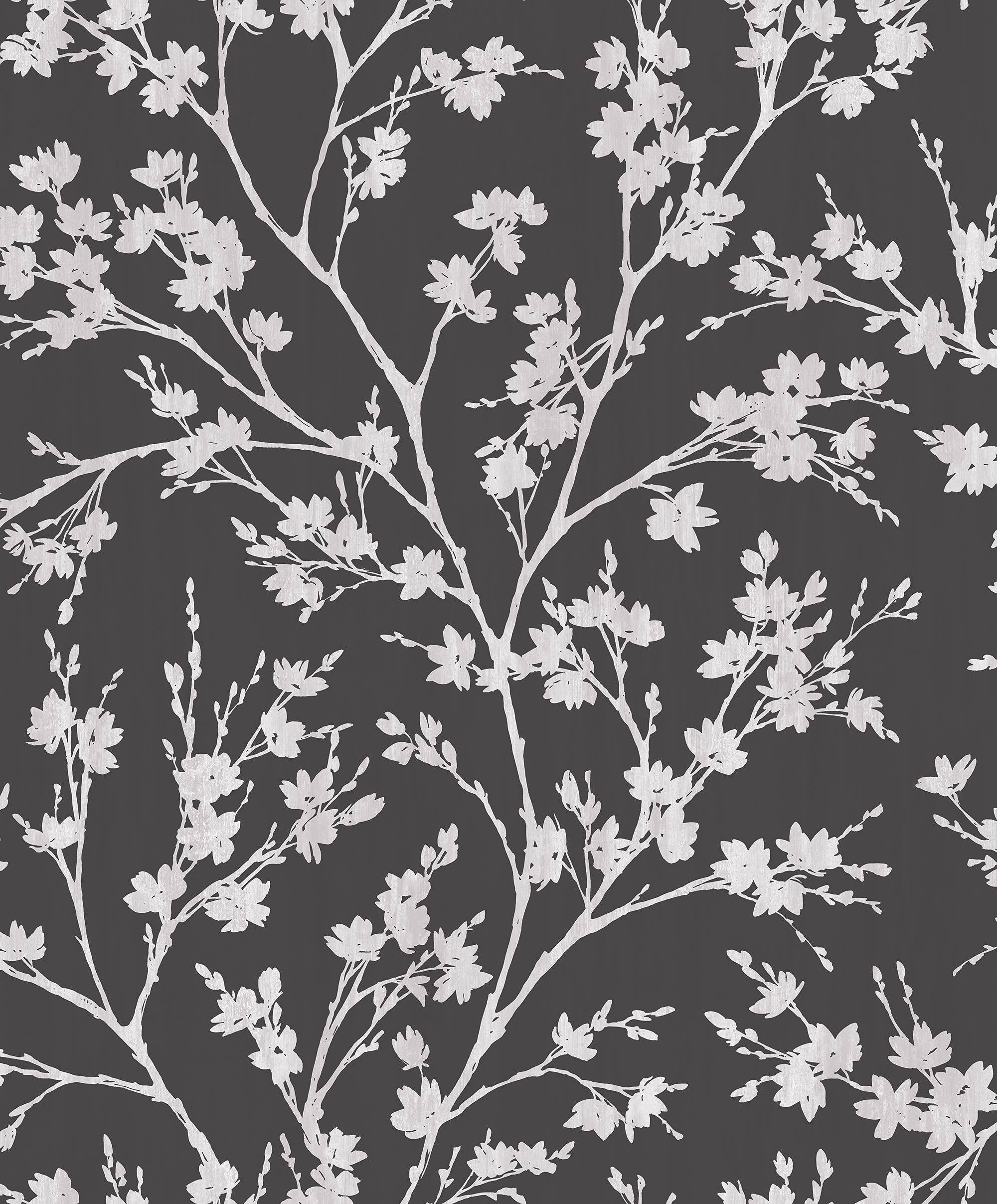 Galerie G78531 Secret Garden Wispy Branches Wallpaper, Black/Greige, 10m x 53cm
