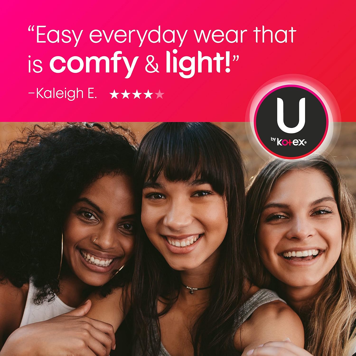 U by Kotex Lightdays Panty Liners, Extra Coverage, Unscented, 112 Count (Packaging May Vary): Health & Personal Care