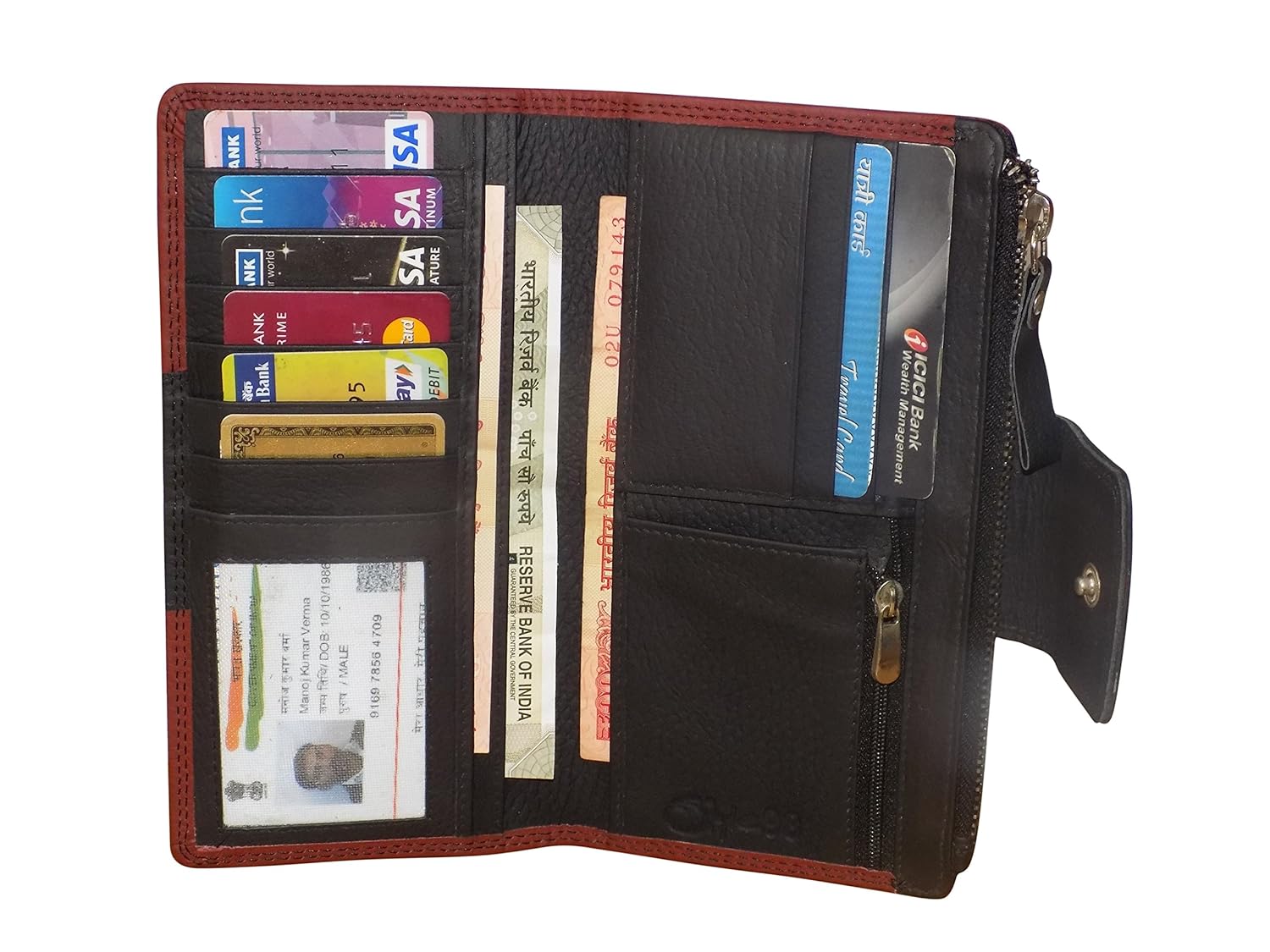 style98 black-red women's wallet