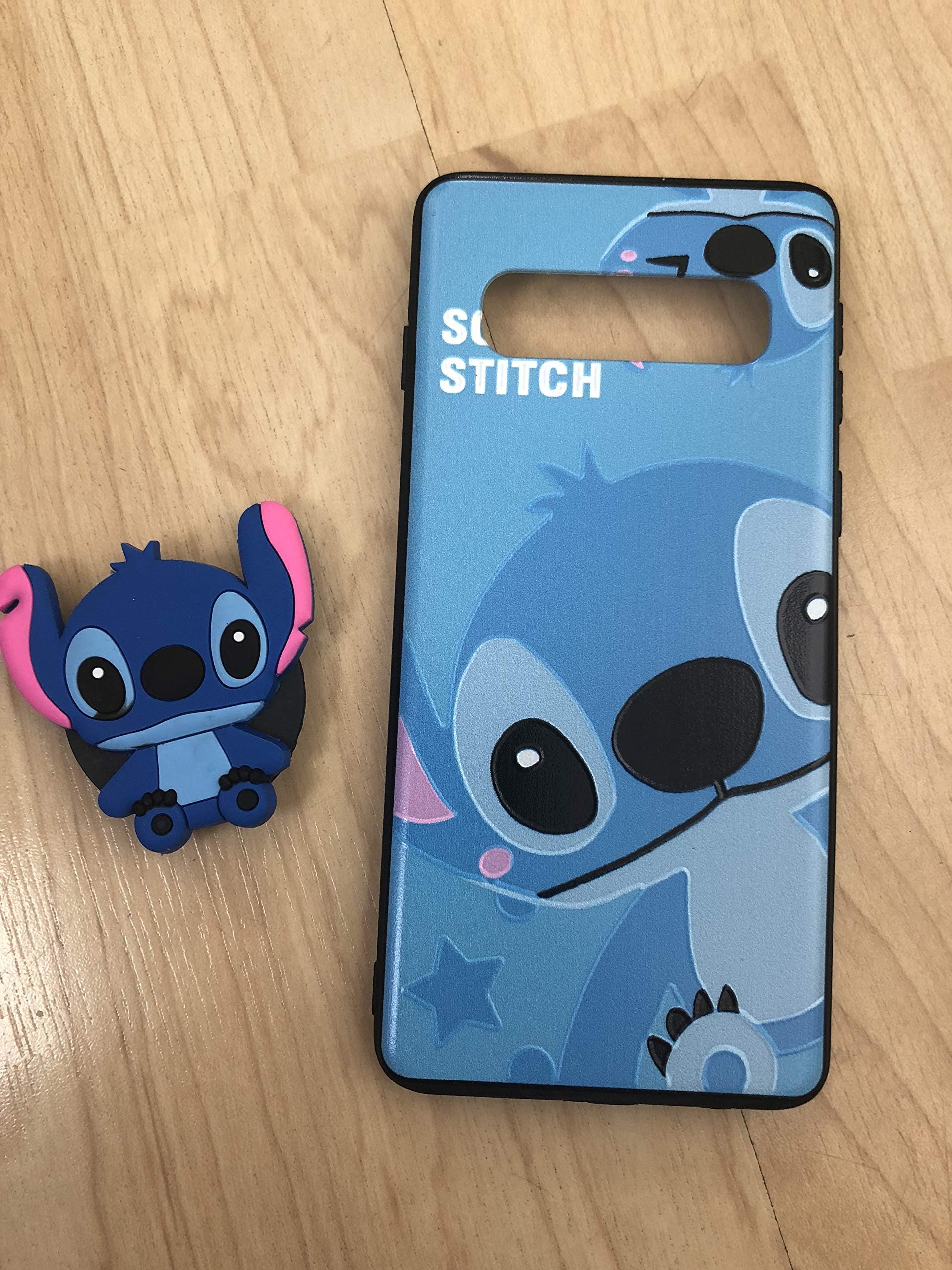 Stitch Samsung Galaxy S10+, TPU Stand Holder Case - Ship from NY
