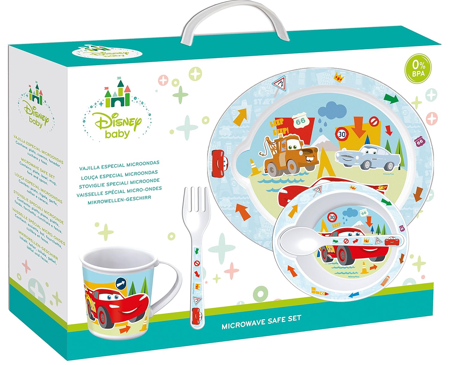 Winnie the Pooh - Set Microondas 5 Piezas Disney Baby Cars Rojo ...