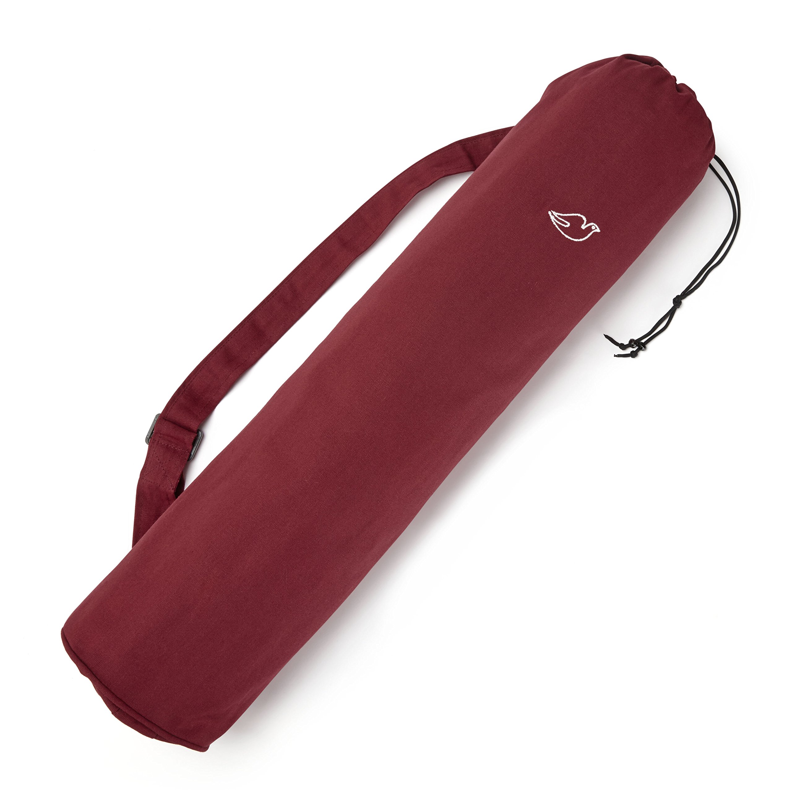 Blue Dove Yoga Kerala Yoga Mat Bag made from Organic Cotton (Burgundy)