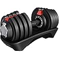 Yaheetech Adjustable Dumbbell Set 28/40/52.5/90LBS Adjustable Dumbbells Fast Adjust Dumbbell Weight Set with Anti-Slip Handle and Tray for Men/Women Home Gym Strength Training Equipment Single/Pair