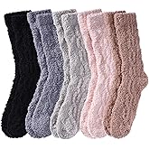 AOXION Fuzzy Socks for Women Fluffy Slipper Winter Warm Soft Cozy Microfiber Plush Home Sleeping Socks