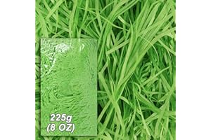 Kiddokids Easter Grass Craft Shredded Paper, Edible Easter Grass for Easter Baskets and Gift Wrapping - Easter Grass Filler for Easter Party Faovrs and Stuffers, Easter Egg Hunt Décor (Green, 8 OZ)