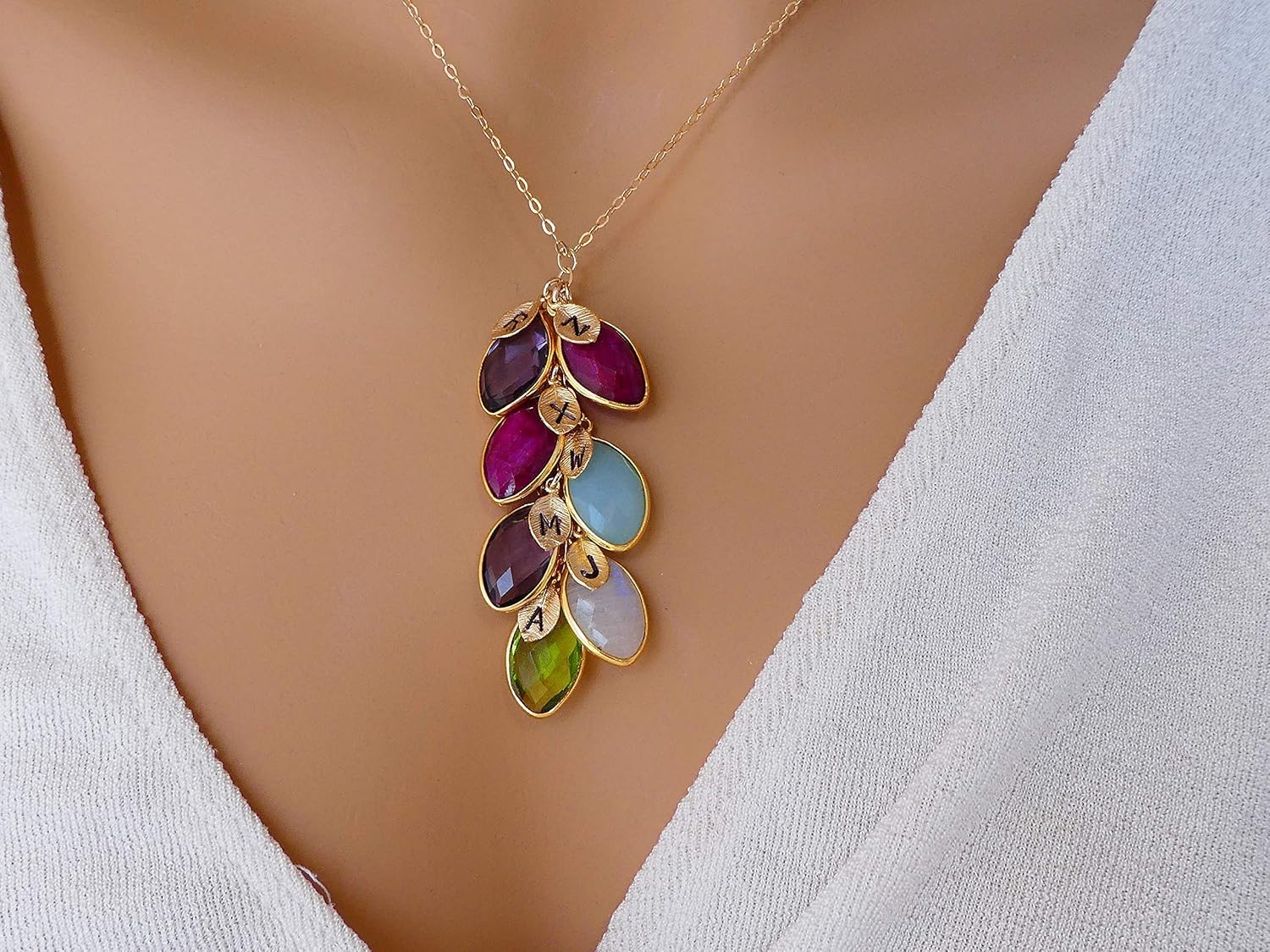 children's birthstone necklace for mom
