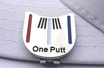 Amazon One Putt ゴルフボールマーカー 赤 白 青 魔法びん マグネット帽子クリップ Funmarkers ゴルフマーカー