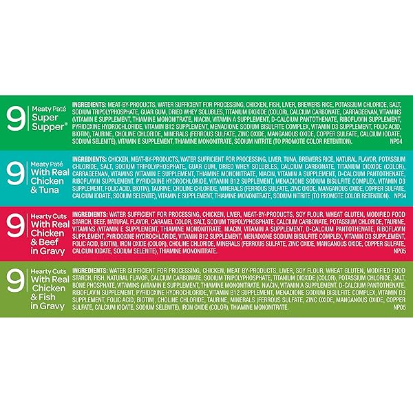 9LIVES MEATY FAVORITES VARIETY PACK, 5.5-OUNCE, 36-PACK