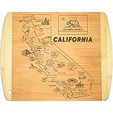 California State Map Cutting Board - Bamboo California Serving Board 11" x 8.5", Small Charcuterie Snack Board, California Housewarming Gift, CA Souvenir Kitchen Decor by Bambüsi