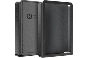 HIFI WALKER Protective PU Leather Case for H2 Portable HiFi Music Player, Shockproof & Durable, Black