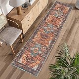 SHACOS Extra Long Hallway Runner Rug 60 x 305 cm Non Slip Red Boho view 5