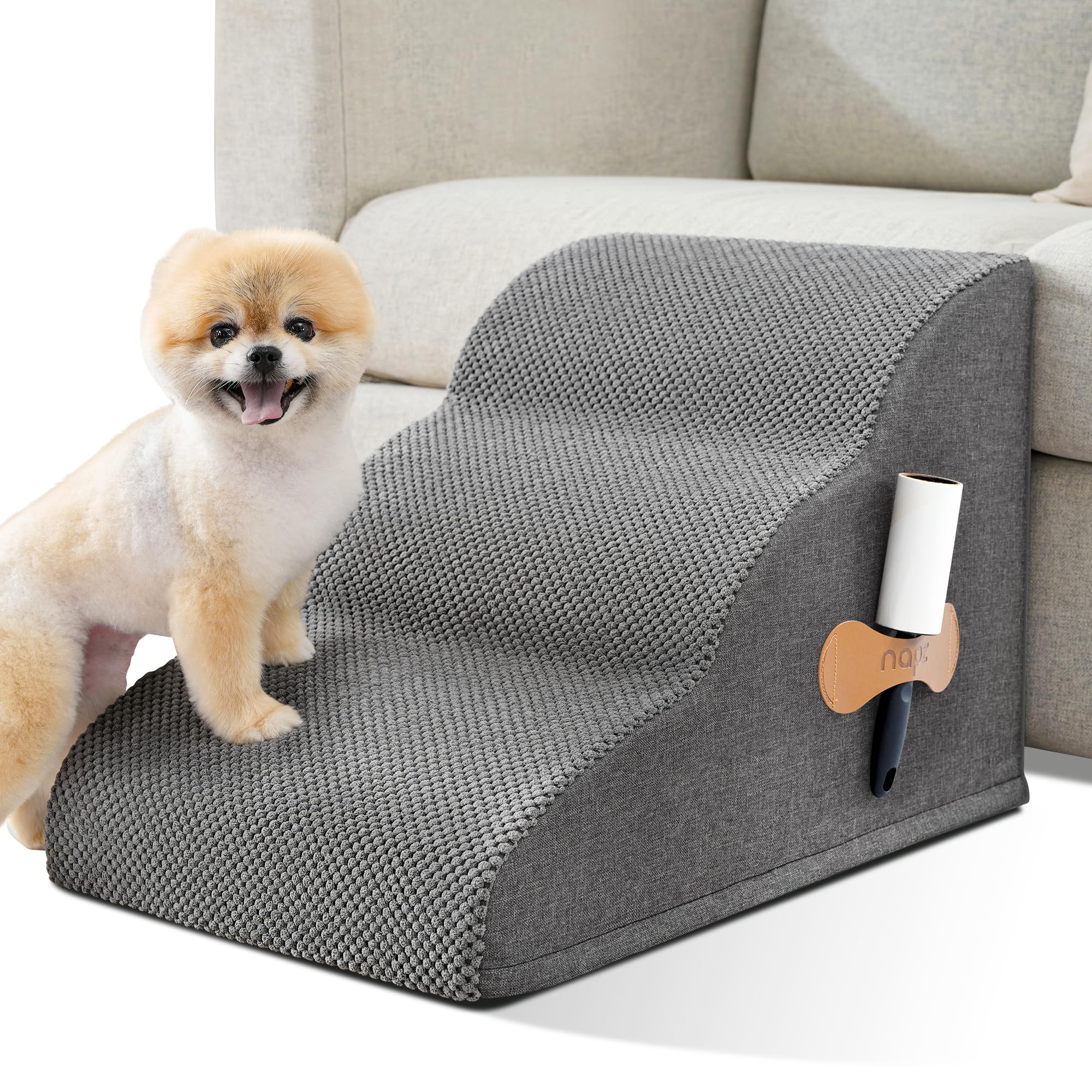 Dog Stairs for Small Dogs, High Density Foam Dog Steps for High