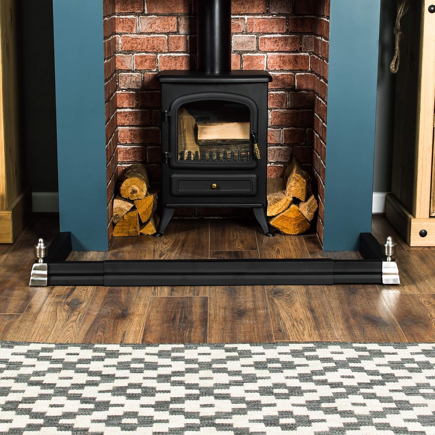 Home Accessories Inglenook Modern Fire Fender Guard Fireplace