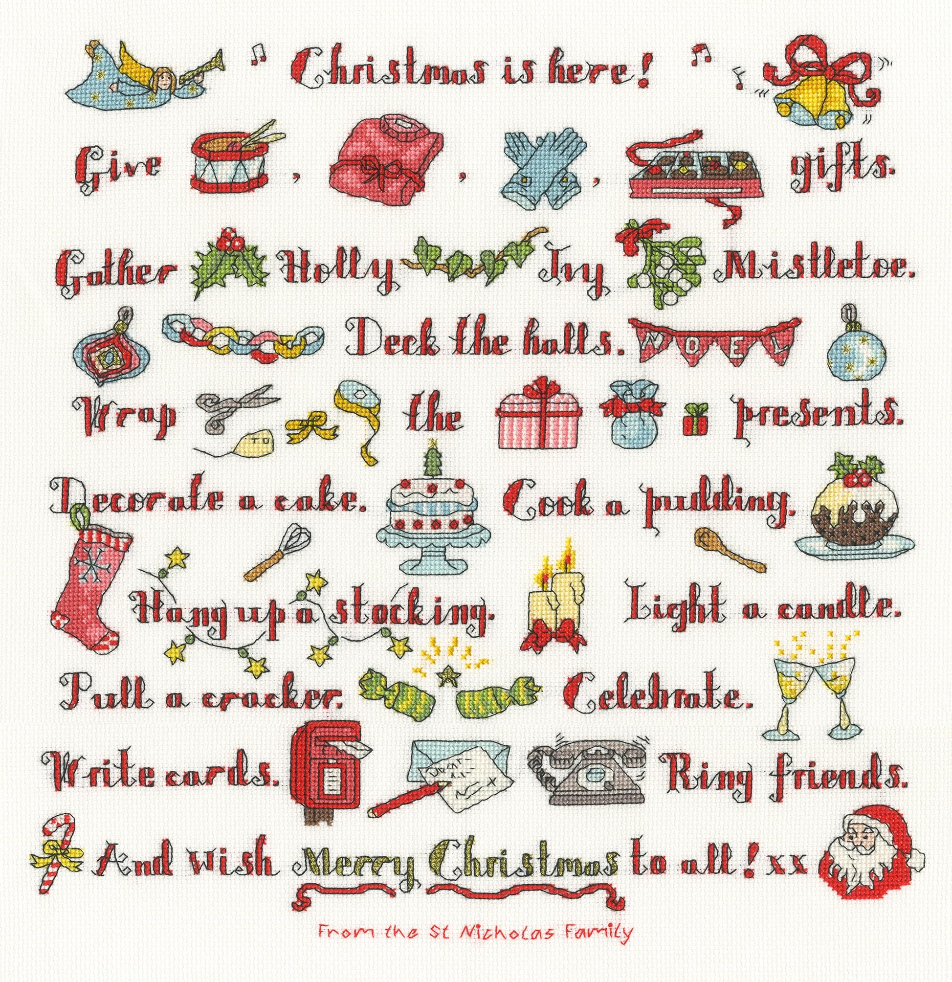 Bothy Threads Counted Cross Stitch Kit - Christmas Is Here!