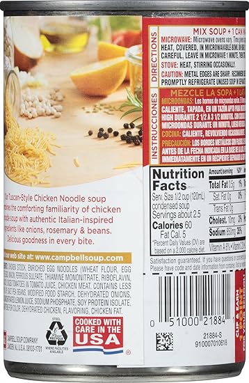 Amazon.com : Campbells Condensed Soup, Tuscan-Style Chicken ...