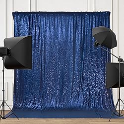 PartyDelight Dark Blue 6FT X 8FT Sparkly Sequin